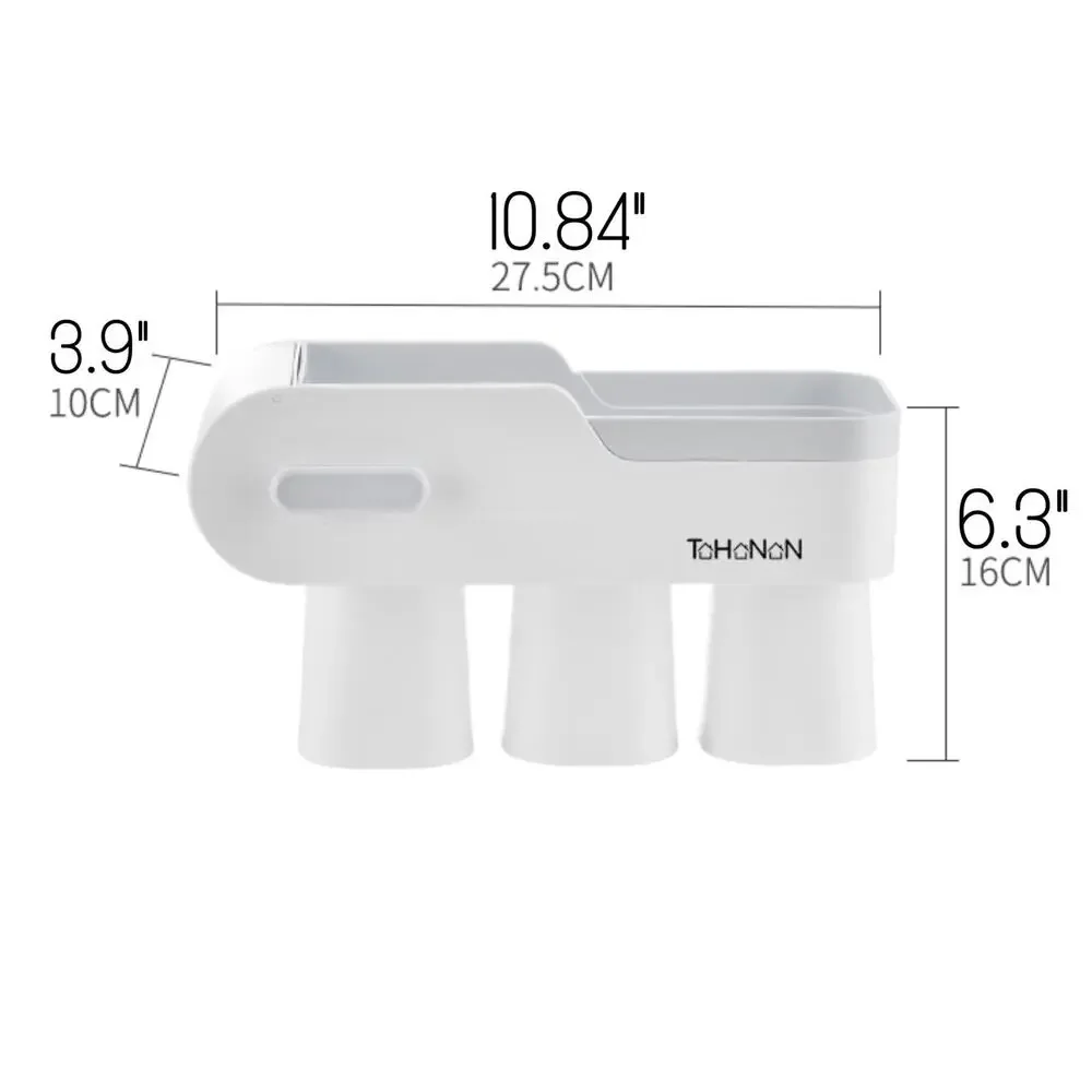 Wall Mount Toothbrush Holder , Large Capacity‎ Bathroom Organizer, Easy Install